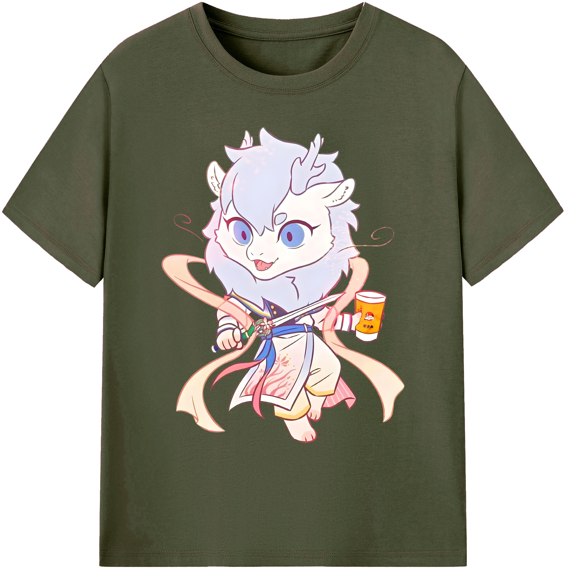 （画像用） Ne Zha 2 ナタ 魔童の大暴れ 綿100％ メンズ半袖Tシャツ｜肌触りやわらか＆通気性